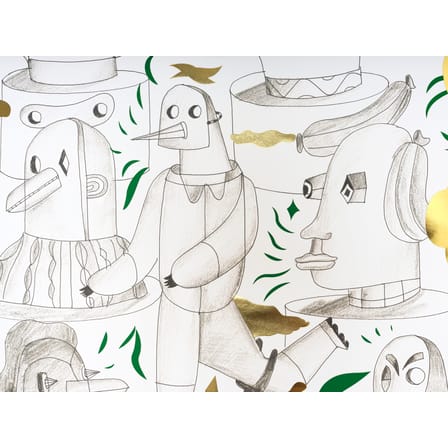 Jaime Hayon x The Wrong Shop - Animalothèque Poster paper green / 47.5 x 67.5 cm - Exclusive - The Wrong Shop