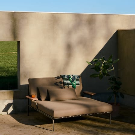 Bain de soleil double Settle tissu marron - Muuto
