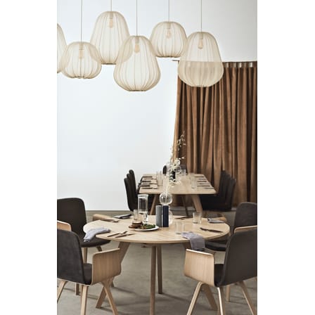 Suspension Balloon Small tissu gris / Résille translucide - Ø 47 x H 40 cm - Bolia
