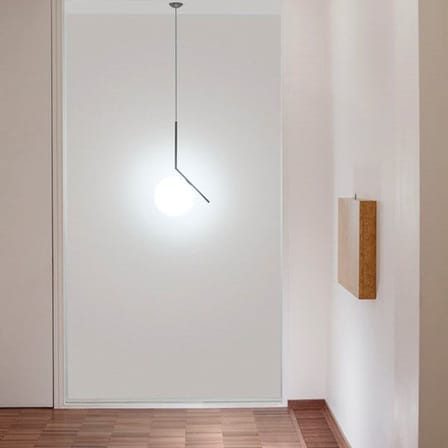 Suspension IC S1 verre noir / Ø 20 x H 48 cm - Michael Anastassiades, 2014 - Flos