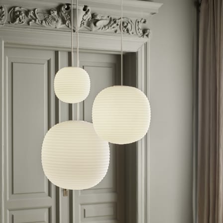 Suspension Lantern Medium verre blanc / Ø 30 cm - NEW WORKS