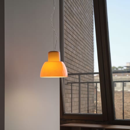 Suspension Lorosae verre orange / Ø 30 cm - Álvaro Siza, 1999 - Nemo
