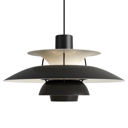Suspension PH 5 métal noir / Ø 50 cm - Poul Henningsen, 1958 - Louis Poulsen