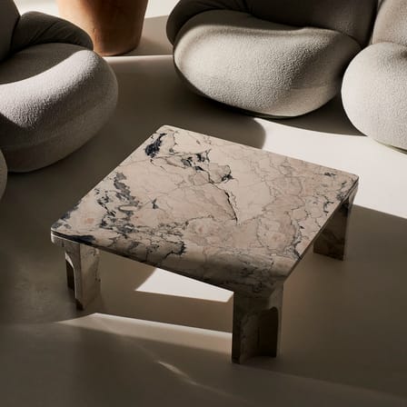 Table basse Doric marbre gris / 80 x 80 cm - Gubi