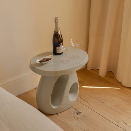 Table d'appoint Amé 10 céramique gris / 52 x 37 x H 45 cm - Serax