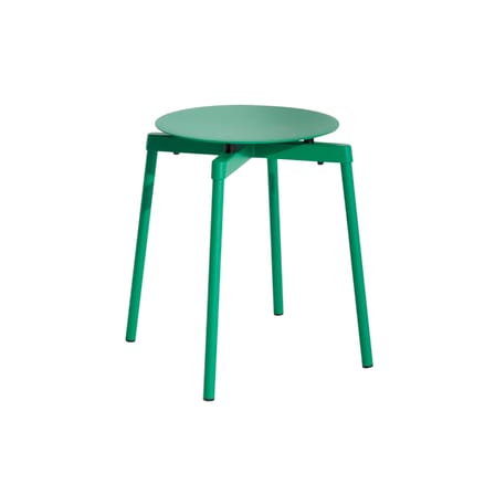 Tabouret empilable Fromme métal vert / Aluminium - Petite Friture