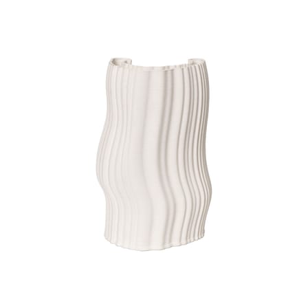 Vase Moire keramik weiß / L 19 x H 30 cm - Ferm Living