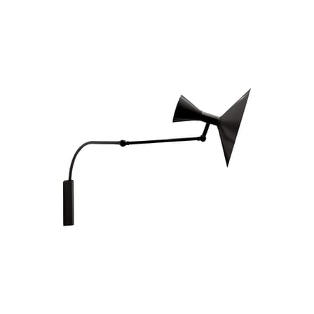 Applique avec prise MINI Lampe de Marseille métal noir by Le Corbusier / L 90 cm - Réédition 1954 - Nemo