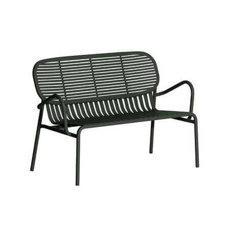 Banquette Week-End métal vert / Aluminium - L 114 cm - Petite Friture
