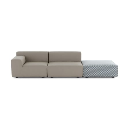 Canapé de jardin modulable Plastics OUTDOOR x Liberty tissu beige / L 264 cm - Kartell