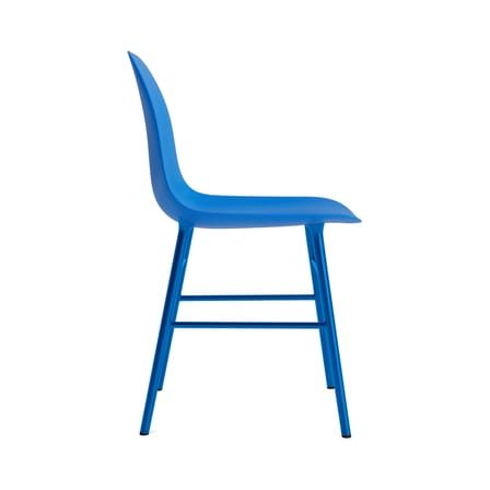 Form Chair plastic material blue / Base, legs Metal - Normann Copenhagen