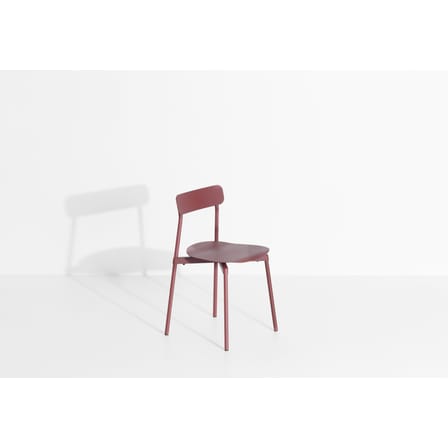 Chaise empilable Fromme métal rouge / Aluminium - Petite Friture
