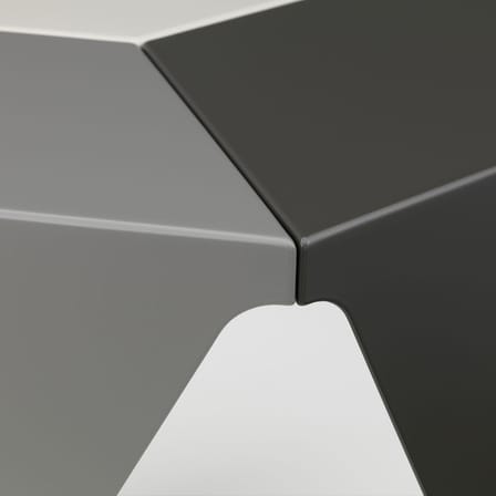 Couchtisch Prismatic 2 metall grau / Isamu Noguchi, 1957 / 41 x 41 x H 37,5 cm - Vitra