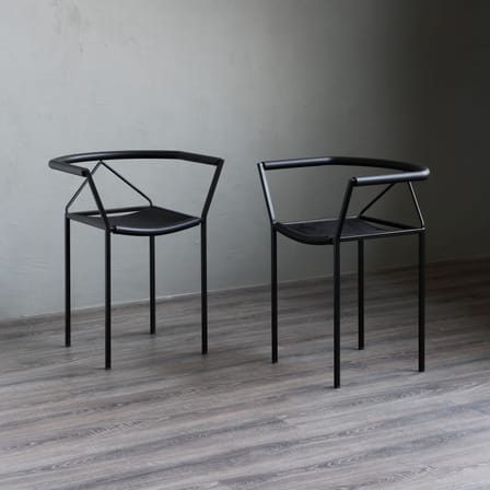 Fauteuil Poltroncina métal noir / Maurizio Peregalli, 1984 - Zeus