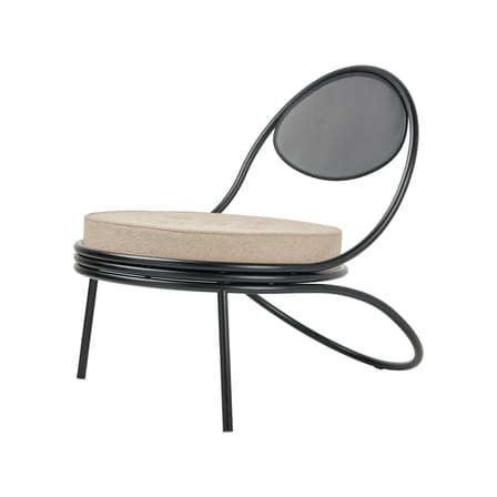 Fauteuil rembourré Copacabana métal noir / Mathieu Matégot, 1955 - Gubi