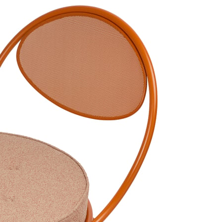 Fauteuil rembourré Copacabana métal orange / Mathieu Matégot, 1955 - Gubi