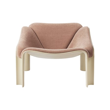 Fauteuil rembourré F300 tissu rose / Pierre Paulin, réédition 1965 - Gubi