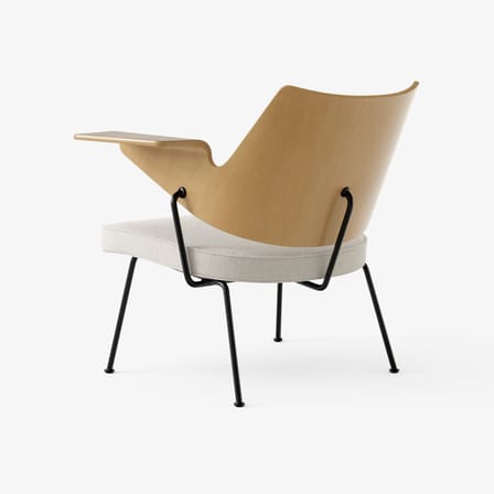 Fauteuil rembourré RFH RD8 bois naturel / Robin Day, 1951 - &tradition