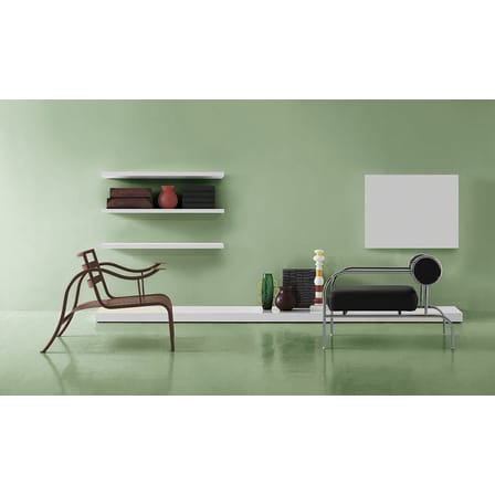 Fauteuil rembourré Sofa with Arms tissu violet / Shiro Kuramata, 1982 - Cappellini