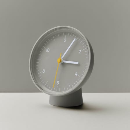 Horloge à poser  plastique gris / Jasper Morrison - Recyclé - Hay