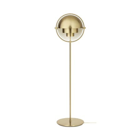 Lampadaire Multi-Lite métal or / Modulable & orientable - Réédition 1972 - Gubi