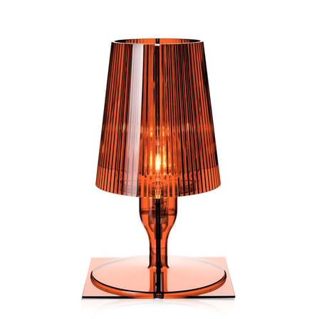 Lampe de table Take plastique orange / Polycarbonate 2.0 - Ferruccio Laviani, 2003 - Kartell