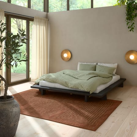 Lit double Japan bois noir / Pour matelas 160 x 200 cm - KARUP