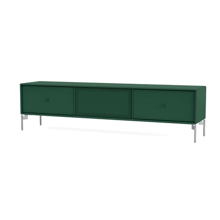 Mobile TV Octave V legno verde / Con Piede - L 138 x P 30 x H 36,6 cm - MONTANA