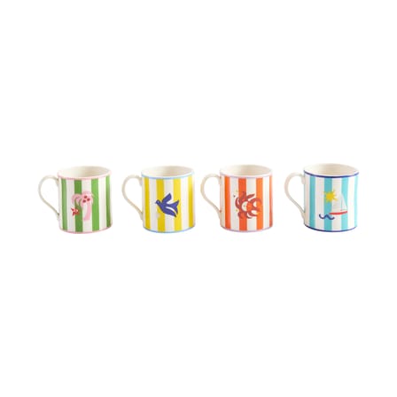 Playa Mug ceramic multicoloured / Set of 4 - Jonathan Adler
