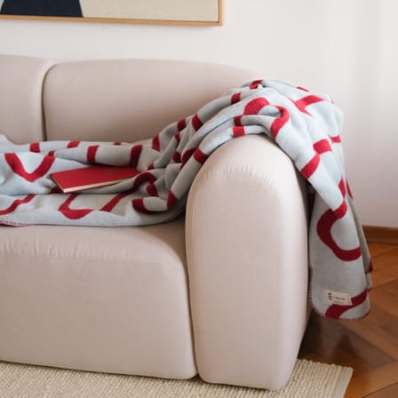 Plaid Swirl rouge / 150 x 200 cm - NOO.MA