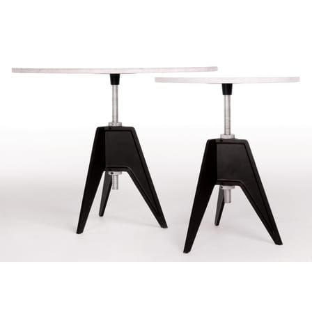 Höhenverstellbarer Tisch Screw marmor weiß schwarz Tischplatte höhenverstellbar - Tom Dixon