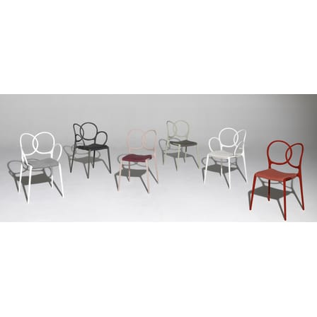 Sedia impilabile Sissi Outdoor materiale plastico bianco - Driade