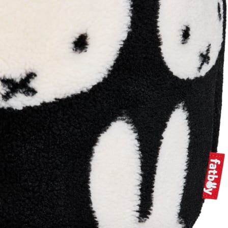 Sitzkissen für Kinder Point x Miffy textil schwarz / Flauschiger Stoff – Ø 50 cm - Fatboy