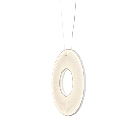 Sospensione Iris Vertical tessuto bianco / LED - Ø 60 cm - Dix Heures Dix