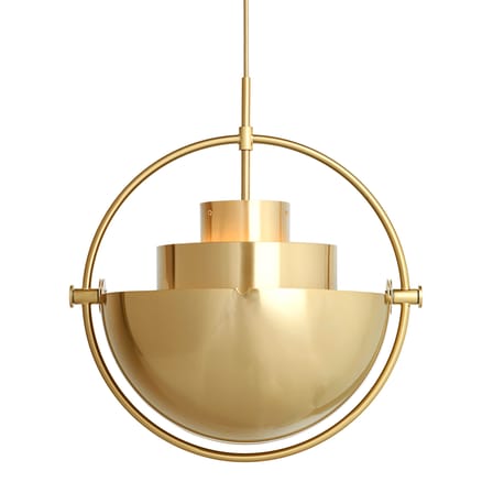 Suspension Multi-Lite Large métal or / Ø 36 cm - Modulable & orientable / Réédition 1972 - Gubi