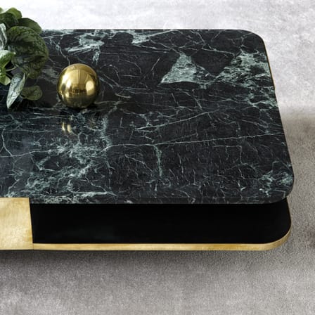 Table basse Lounge marbre vert or métal / Marbre - 120 x 80 cm - RED Edition