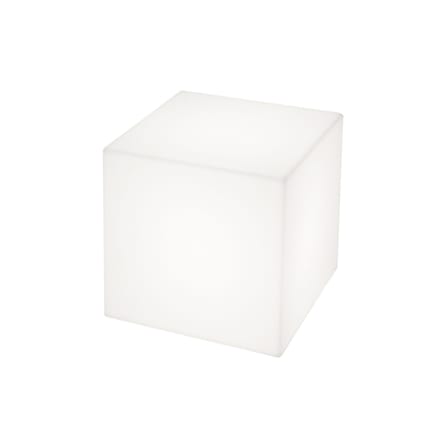 Table d'appoint lumineuse Cubo LED RGB OUTDOOR plastique blanc / 50 cm - sans fil - Slide