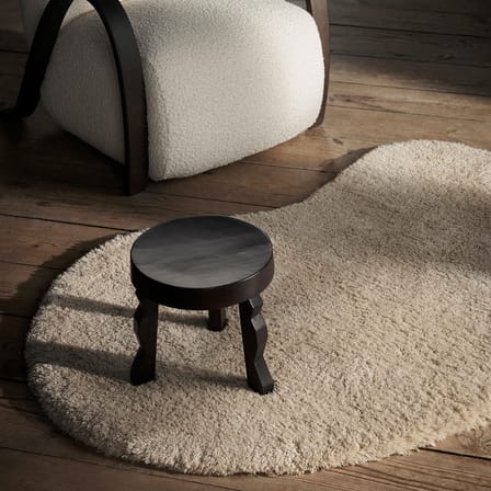 Tappeto Forma Small tessuto beige / Lana taftata a mano - 103 x 155 cm - Ferm Living