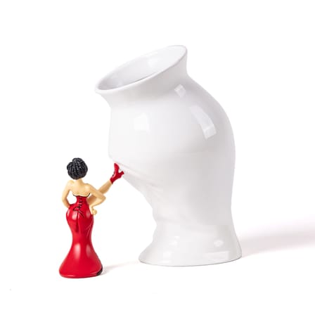 Circus - Lucy Vase ceramic white / H 28.5 cm - Seletti