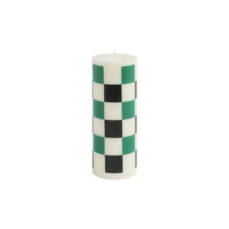 Bougie bloc Column cire multicolore / Ø 7 x H 20 cm / Seconde vie - Hay
