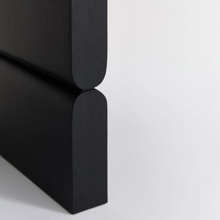 Couchtisch Noon holz schwarz / 118 x 58 cm - NOBODINOZ
