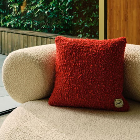 Coussin Bobble orange / Tissé main - 45 x 45 cm - Tom Dixon