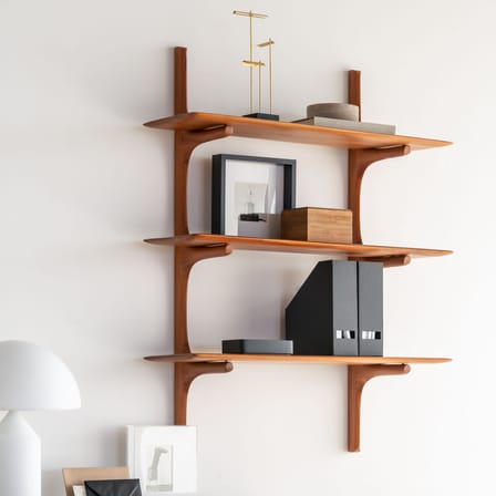 Étagère PI bois naturel / 3 étagères - Acajou massif / L 100 x H 126 cm - Ethnicraft