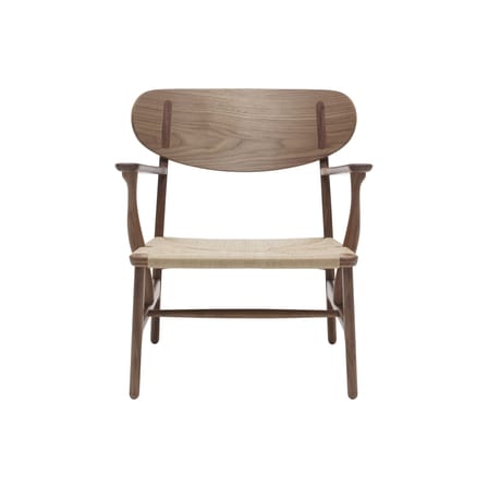 Fauteuil lounge CH22 bois naturel / Hans J. Wegner, 1950 - Corde de papier - CARL HANSEN & SON