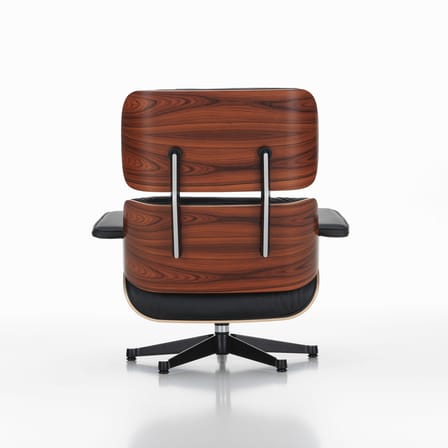 Fauteuil pivotant Lounge Chair cuir noir / Eames (1956) - Vitra