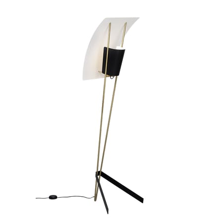 Lampadaire G30 métal blanc noir or / Réédition 1958, Pierre Guariche - SAMMODE STUDIO