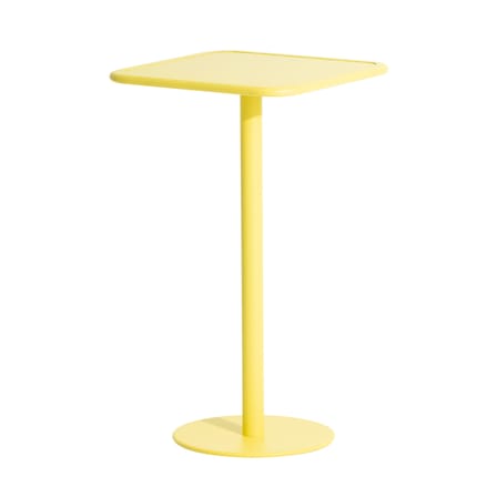 Mange-debout Week-End métal jaune / 60 x 60 cm x H 105 cm - Petite Friture
