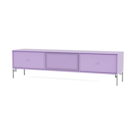 Meuble TV Octave V bois violet / Avec pieds - L 138 x P 30 x H 36,6 cm - MONTANA