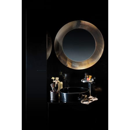 Miroir lumineux All saints plastique rose LED / Ø 78 cm - Kartell