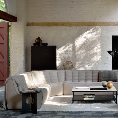 N701 Lounge Chair UK Version textile beige / UK Version - 90° square corner Unit - Ethnicraft